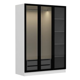Hanah Home Armario Kale White Black